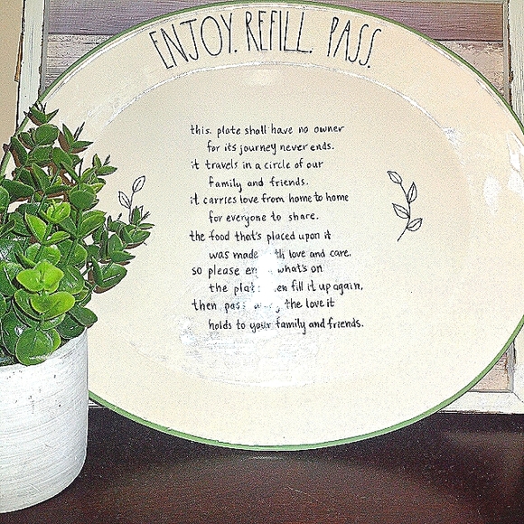 Rae Dunn Other - Rae Dunn Enjoy Refill and Pass serving platter